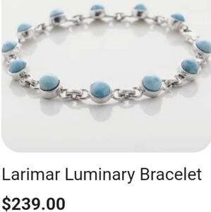 Larimar Luminary Silver Bracelet & Earring Set
